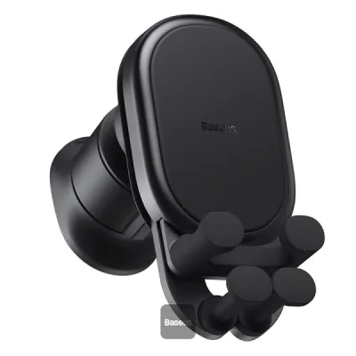 پایه نگهدارنده و شارژر بی سیم 15 وات باسئوس مدل Stable Gravitational Mount Pro (Air Outlet Version)