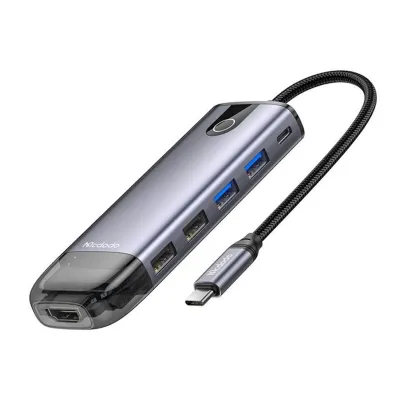 هاب 10 پورت مک دودو HU-7420 با کابل USB-C