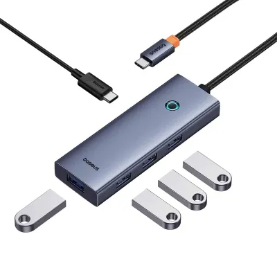 هاب5 پورت بیسوس مدل ultrajoy دارای اتصال به USB-A V3 x 4 + PD