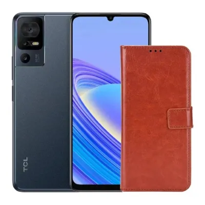 گوشی موبایل تی سی ال TCL 40SE دو سیم کارت ظرفیت 128 گیگابایت و رم 8 گیگابایت به همراه کیف چرمی