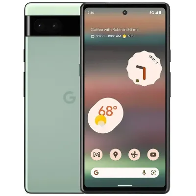 گوشی موبایل گوگل Pixel 6a 5G تک سیم کارت ظرفیت 128 گیگابایت و رم 6 گیگابایت به همراه کاور، گلس و تبدیل شارژر
