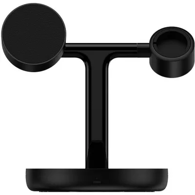 پایه نگهدارنده و شارژر بی‌سیم مگنتی بیسوس مدل Swan 3-in-1 WXTE000101