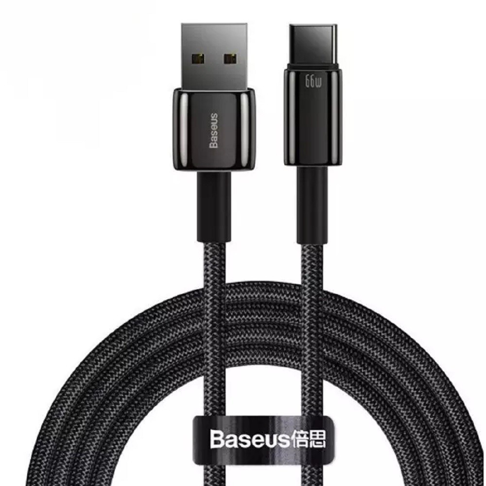 کابل تبدیل USB به Type-C باسئوس CATWJ-B 66W با طول 1 متر
