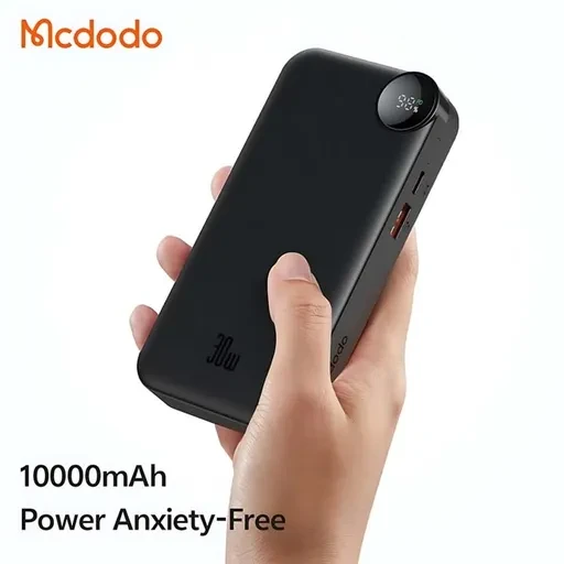 پاوربانک مک دودو MC-3870 توان 30 وات و ظرفیت 10000 میلی آمپر ساعت