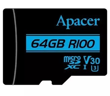 کارت حافظه اپیسر Apacer microSDXC/SDHC UHS-I U3 V30 ظرفیت 64 گیگابایت