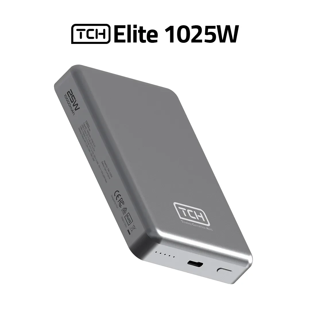 پاوربانک تی سی اچ Elite 1025W توان 25 وات و ظرفیت 10000 میلی آمپر ساعت