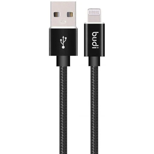 کابل کنفی تبدیل USB به لایتنینگ بودی مدل Budi DC180L10BS طول 1 متر