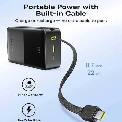 پاوربانک باسئوس EnerFill FC51 Bipow2 Pro توان 22.5 وات و ظرفیت 30000 میلی آمپر ساعت