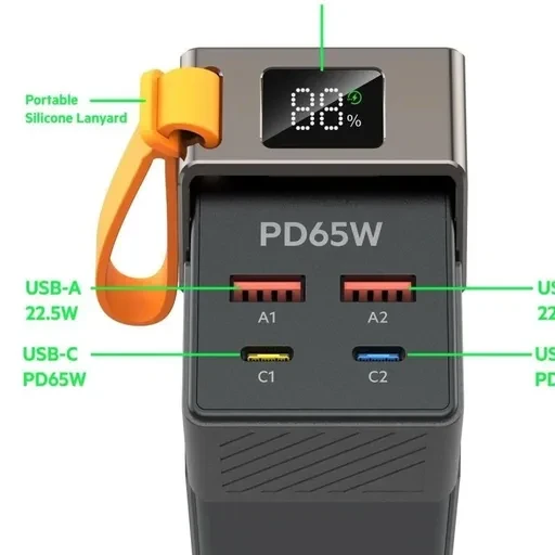 پاوربانک بودی PB810B توان 65 وات ظرفیت 30000 میلی آمپر ساعت