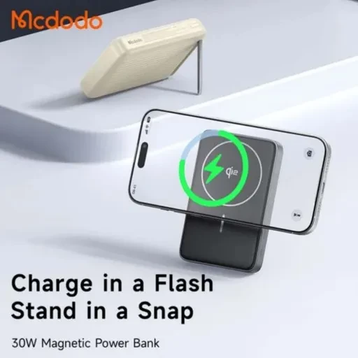 پاوربانک بی سیم مک دودو MC-7811 توان 30 وات و ظرفیت 10000 میلی آمپر ساعت