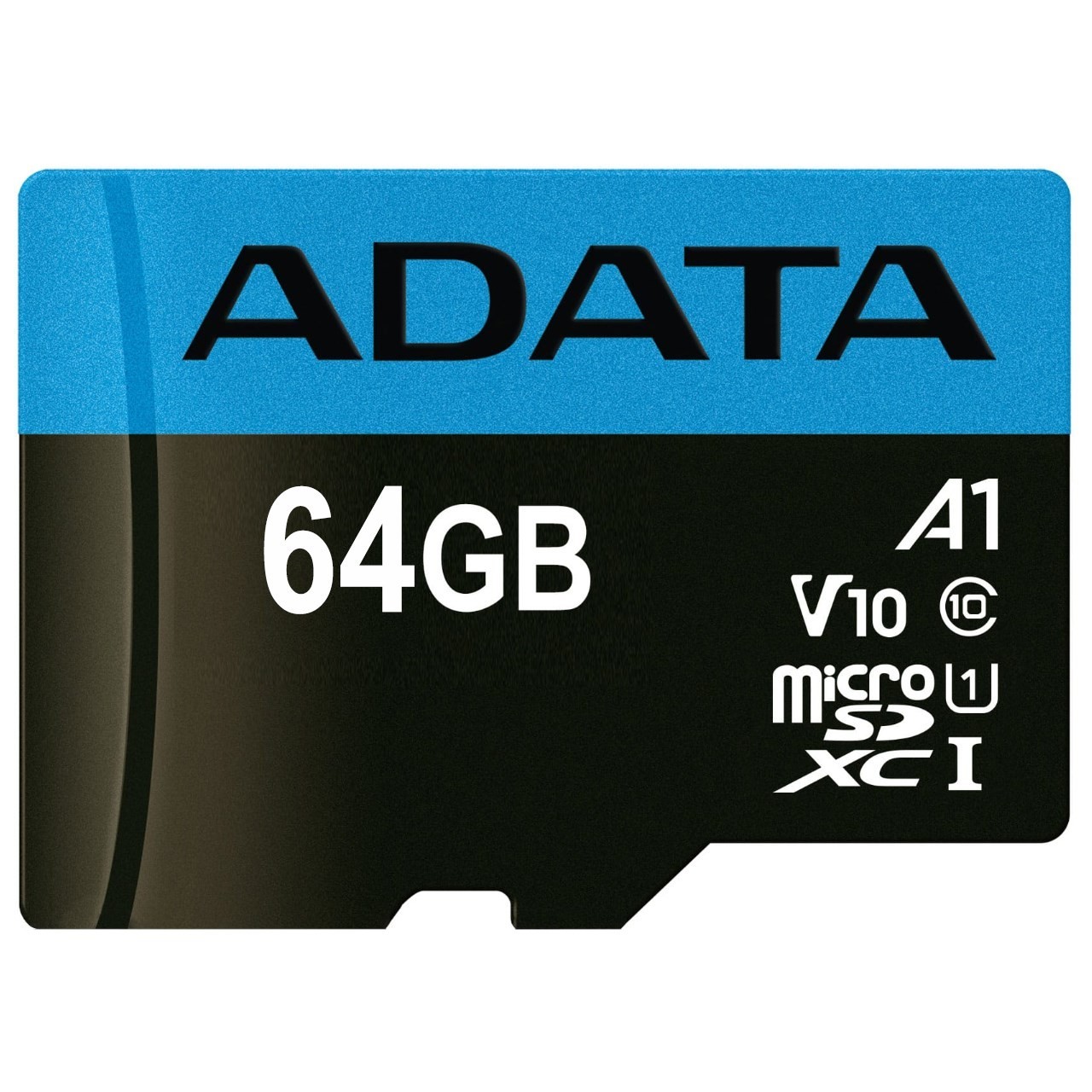 کارت حافظه microSDXC ای دیتا V10 R100W25 کلاس 10 استاندارد UHS-I U1 سرعت 100MBps ظرفیت 64 گیگابایت به همراه آداپتور SD