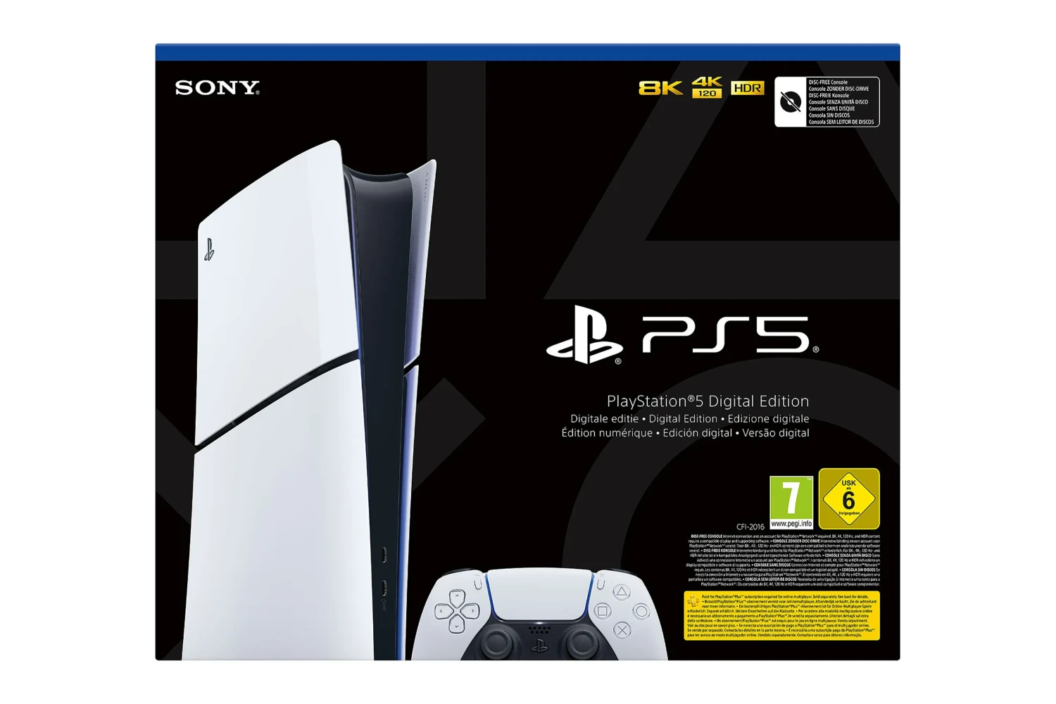 کنسول بازی سونی Sony Play Station 5 Slim Digital CFI 2115 ظرفیت 825 گیگابایت - آمریکا