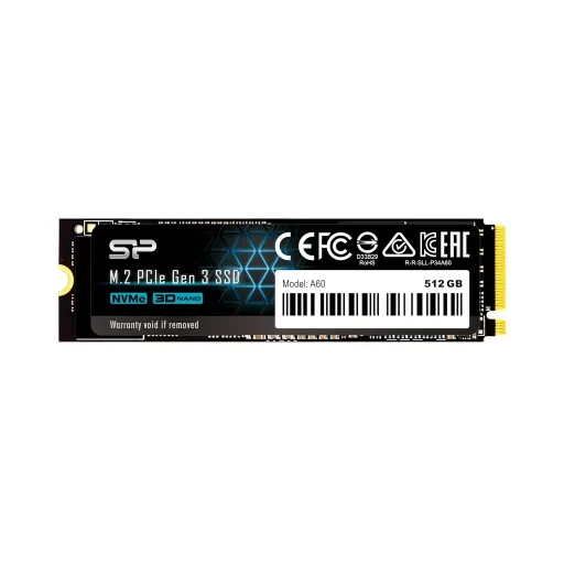 حافظه اس اس دی اینترنال سیلیکون پاور مدل A60 ظرفیت 512 گیگابایت رابط NVMe فرم فکتور M.2