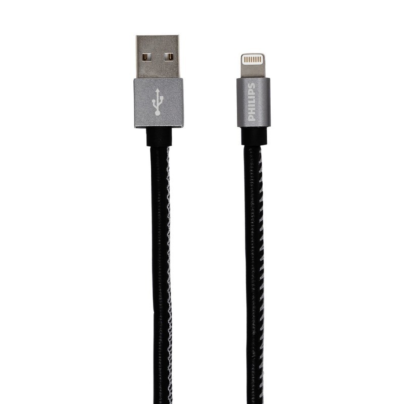 کابل تبدیل USB به لایتنینگ فیلیپس DLC2508B طول 1.2 متر با روکش چرم
