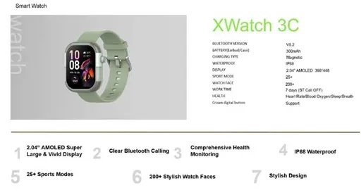 ساعت هوشمند اینفینیکس XWatch 3C Chic XW3C سایز 46 میلی متر