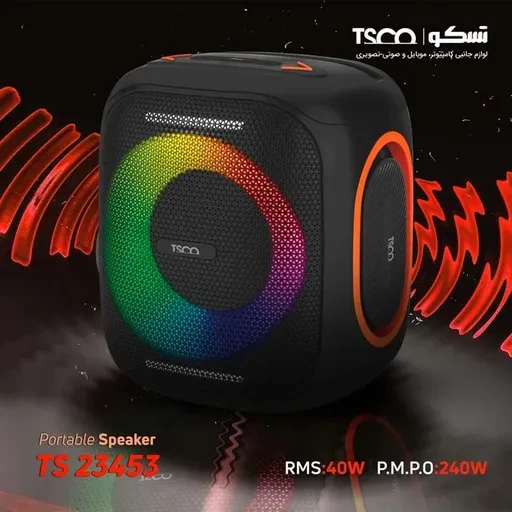 اسپیکر بلوتوثی قابل حمل تسکو TS 23453 توان 40 وات