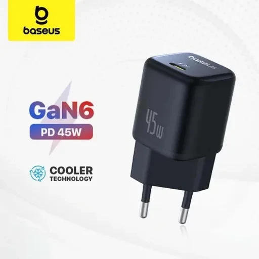 شارژر دیواری باسئوس PicoGo GaN توان 45 وات