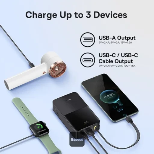 پاوربانک باسئوس  EnerFill FC51 Bipow2 Pro توان 22.5 وات و ظرفیت 20000 میلی آمپر ساعت