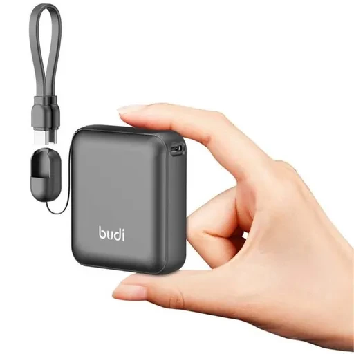 پاوربانک بودی توان 22.5 وات بودی مدل Budi PB092B با 3 پورت خروجی و کابل USB-C ظرفیت  10000 میلی آمپر ساعت