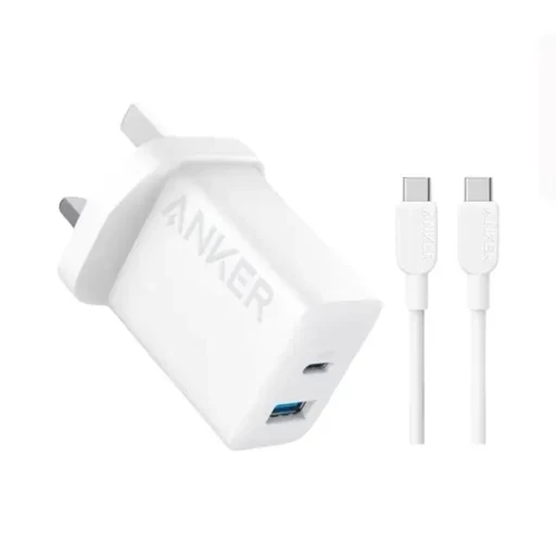 شارژر دیواری انکر B2348 با توان خروجی 20 وات همراه با کابل USB-C به USB-C