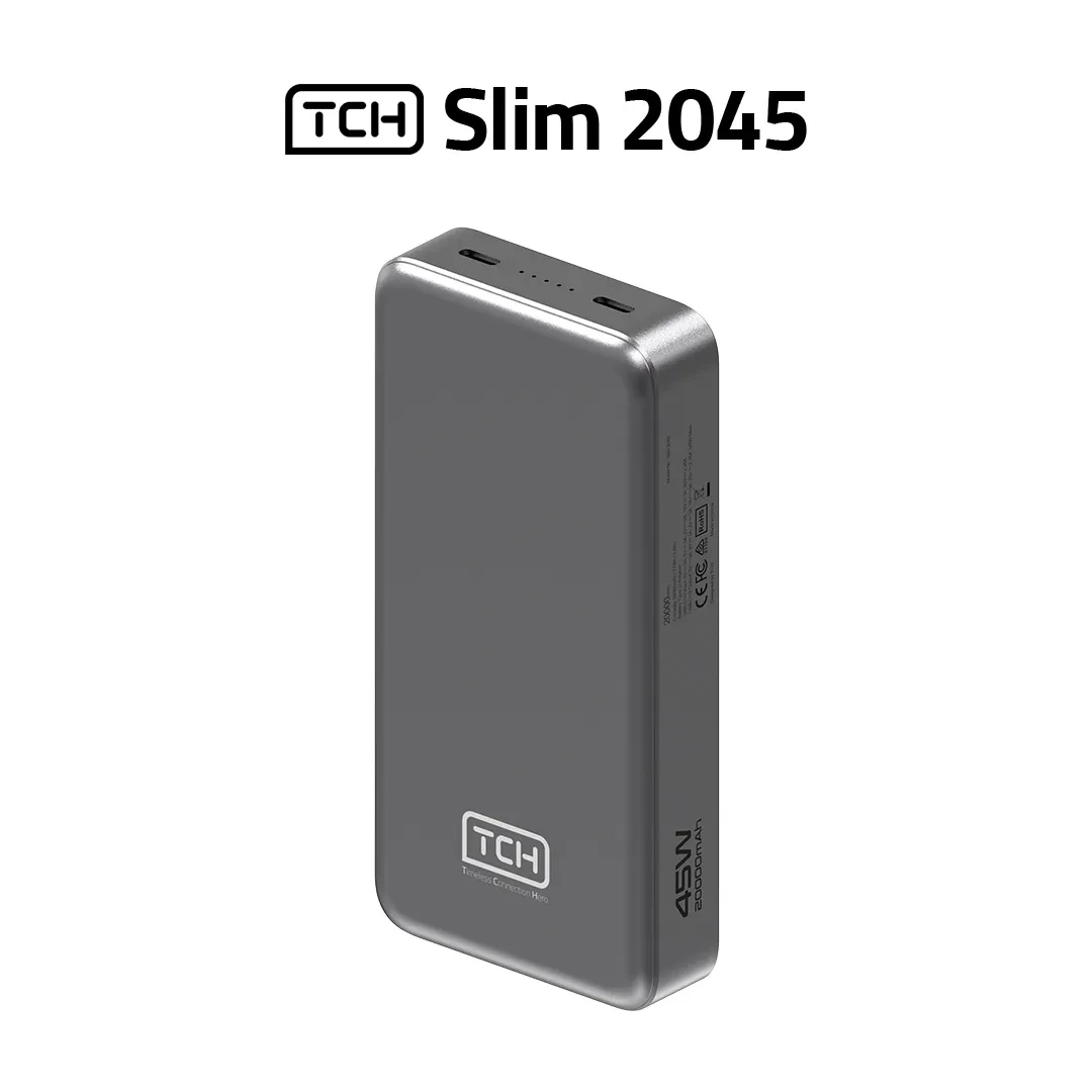 پاوربانک تی سی اچ Slim 2045 توان 45 وات و ظرفیت 20000 میلی آمپر ساعت