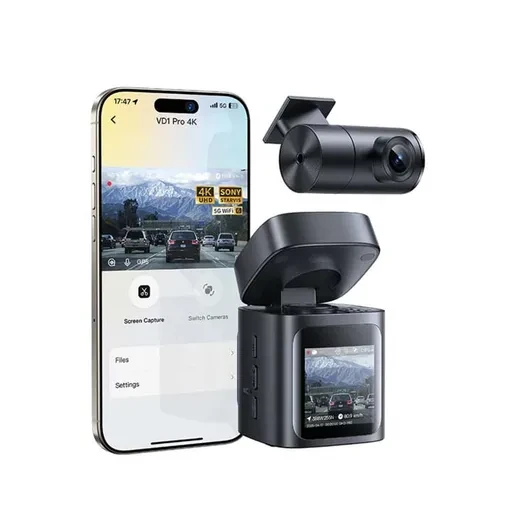 دوربین فیلم برداری خودرو باسئوس  PrimeTrip VD1 Pro Dash Cam 4K+1080P Lithium