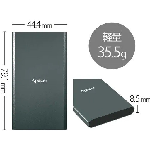 اس اس دی اکسترنال اپیسر مدل Apacer Hyperspeed AS723 USB 3.2 C Ext ظرفیت 512 گیگابایت